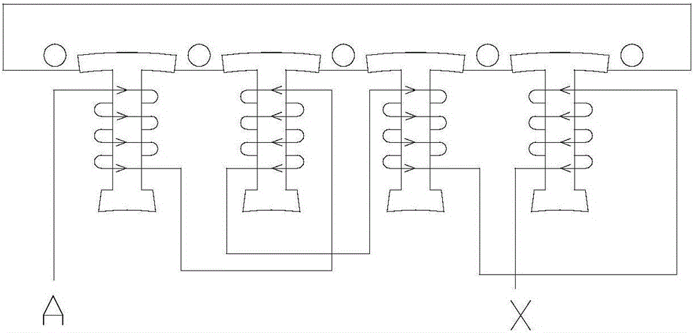 Block type iron core winding method of compact permanent magnet brushless motor