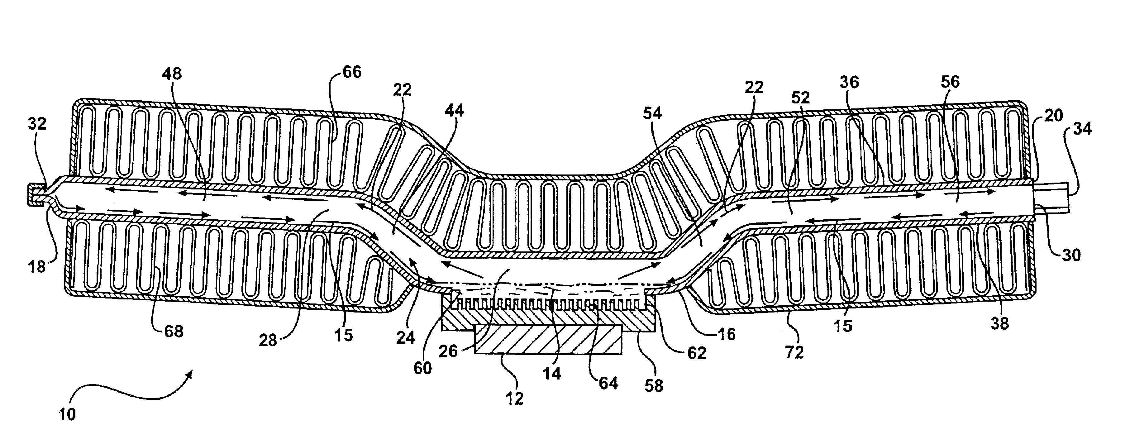 Compact thermosiphon for dissipating heat generated by electronic components