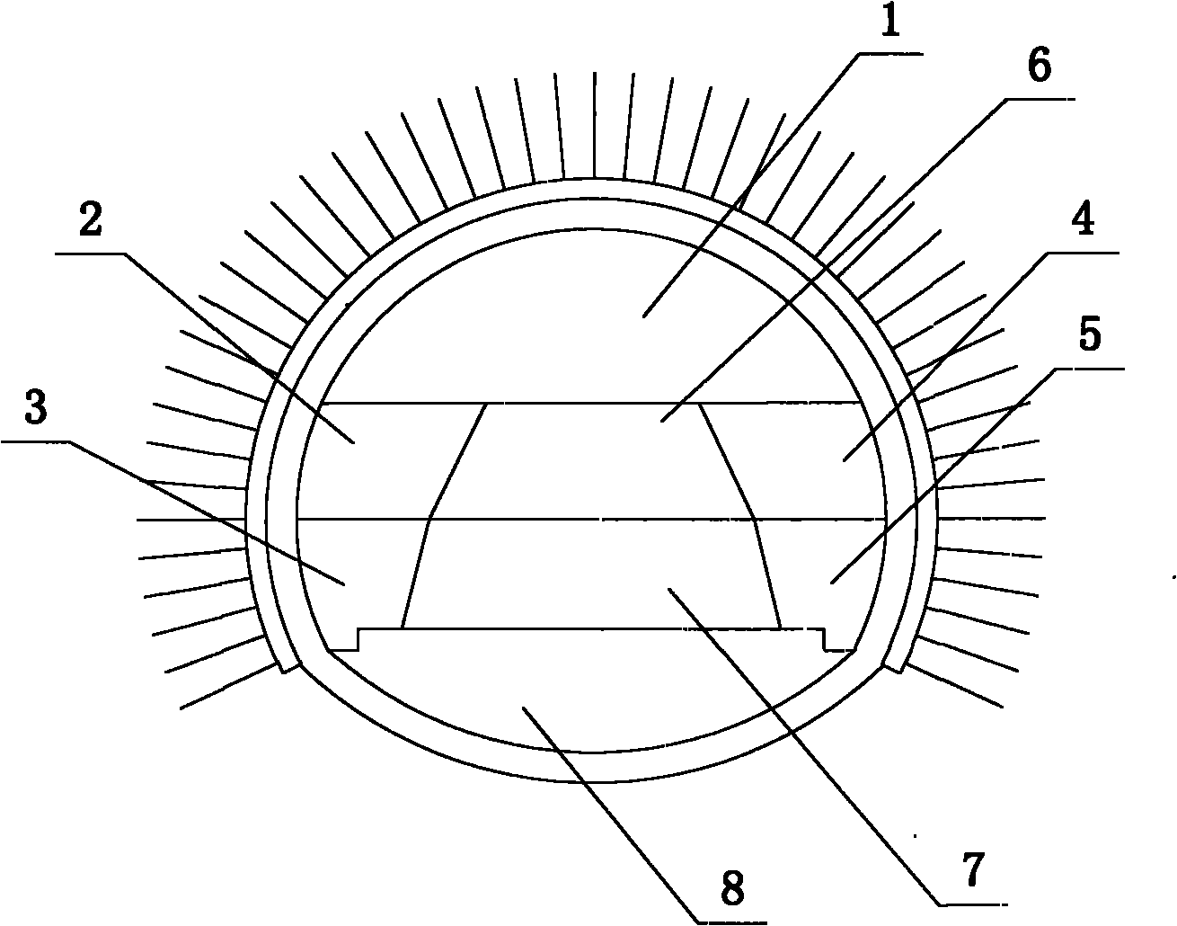 Large-section loess tunnel construction method