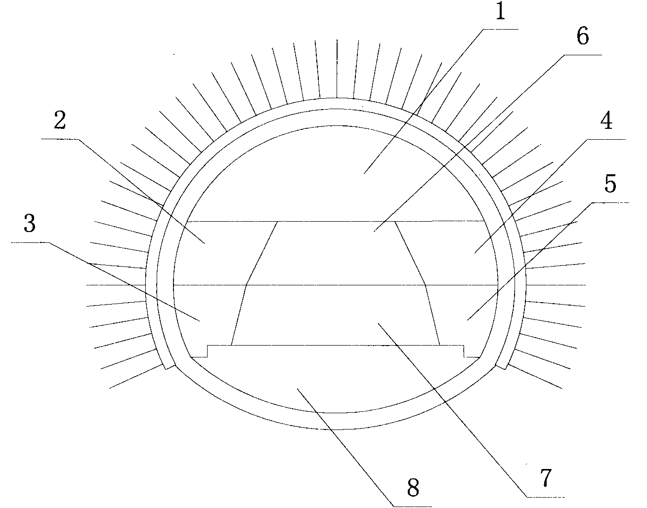 Large-section loess tunnel construction method