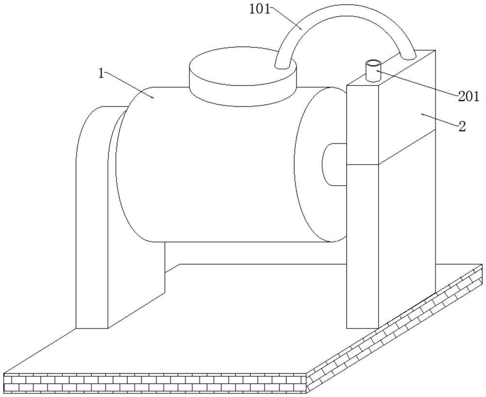 Rare earth metal production smelting furnace with tail gas treatment function