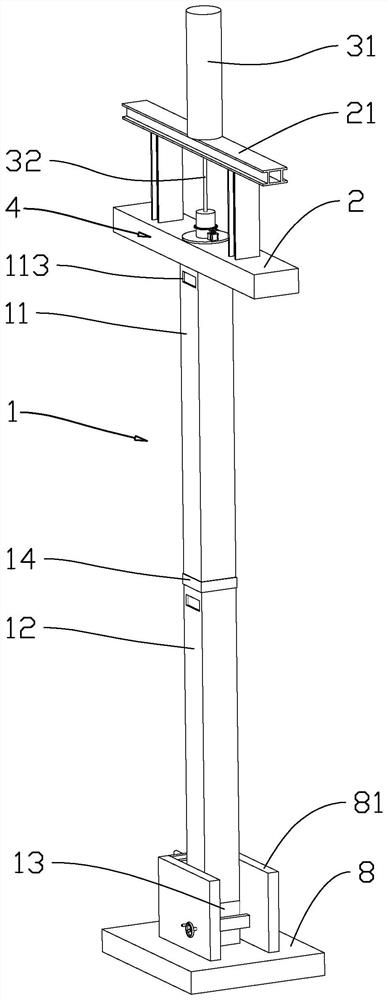 Butt-joint installation method for rectangular steel stand columns through first beam and second column lifting in narrow space