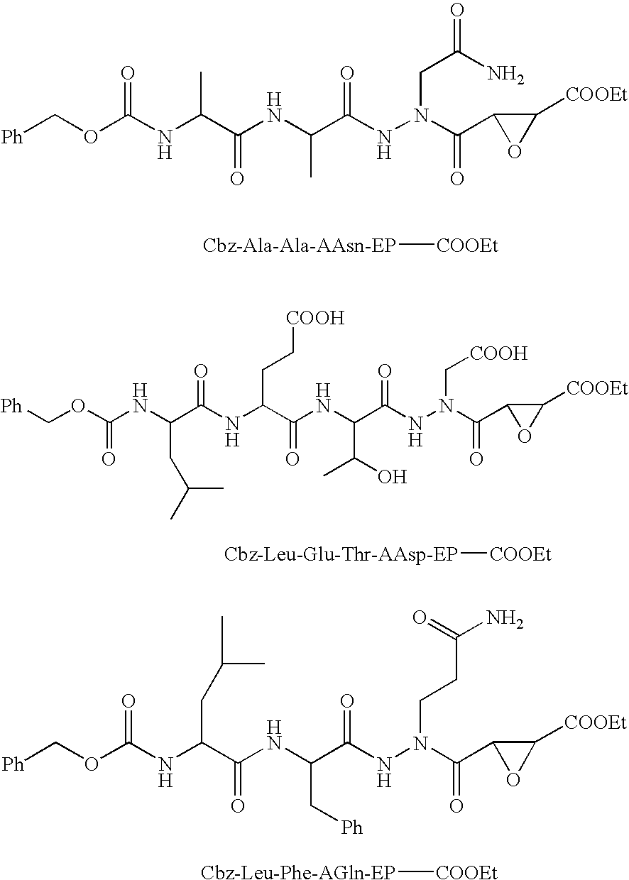 Aza-peptide epoxides