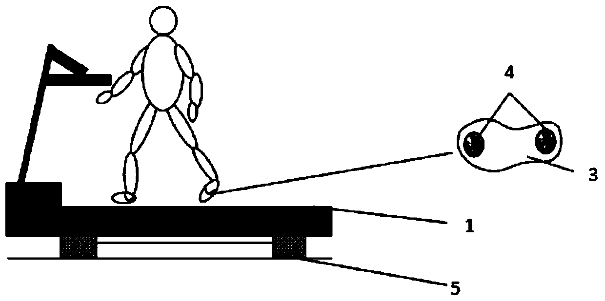 A method and system for quantitative evaluation of lower limb exercise capacity based on treadmill force platform