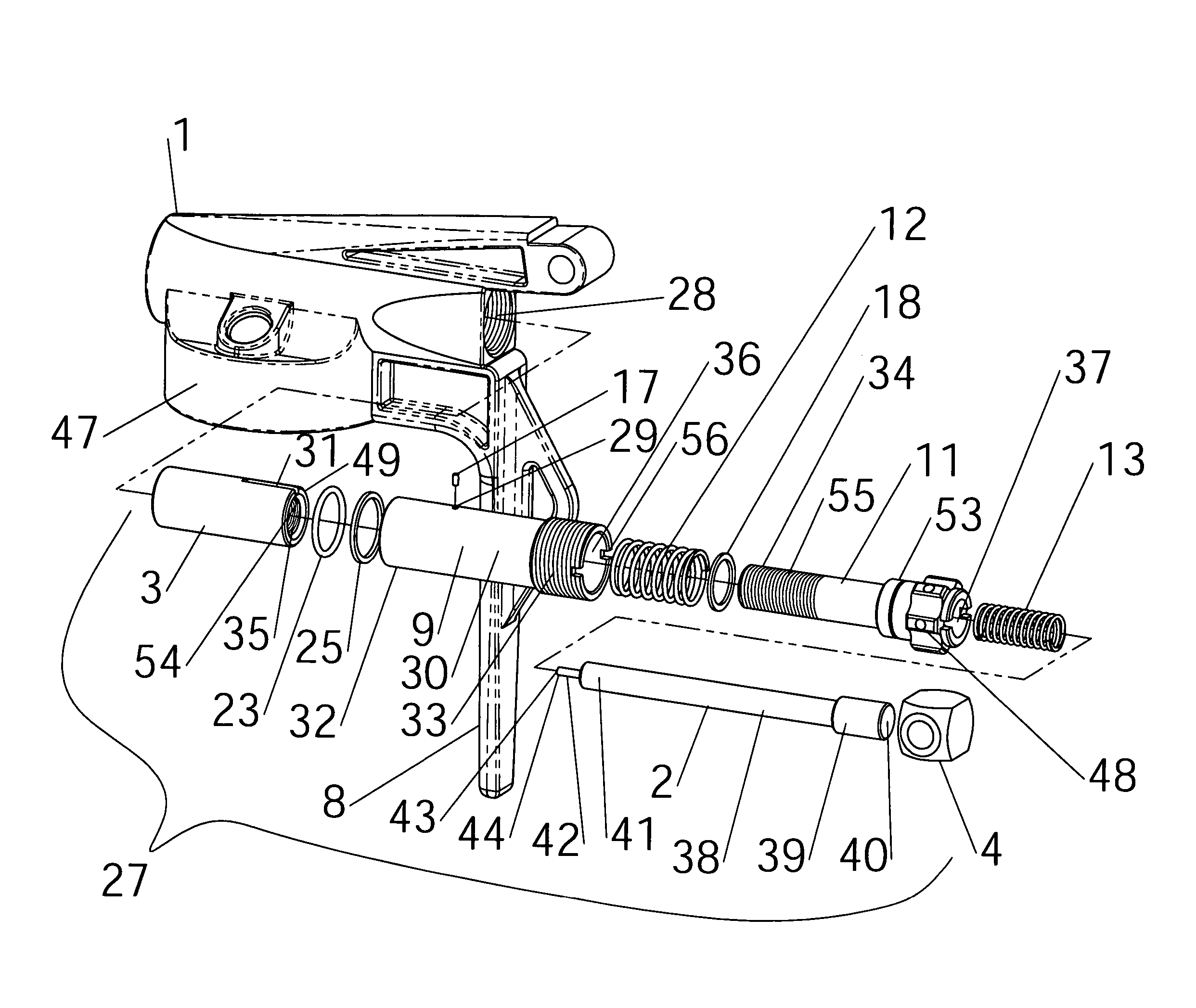 Two stage grease gun