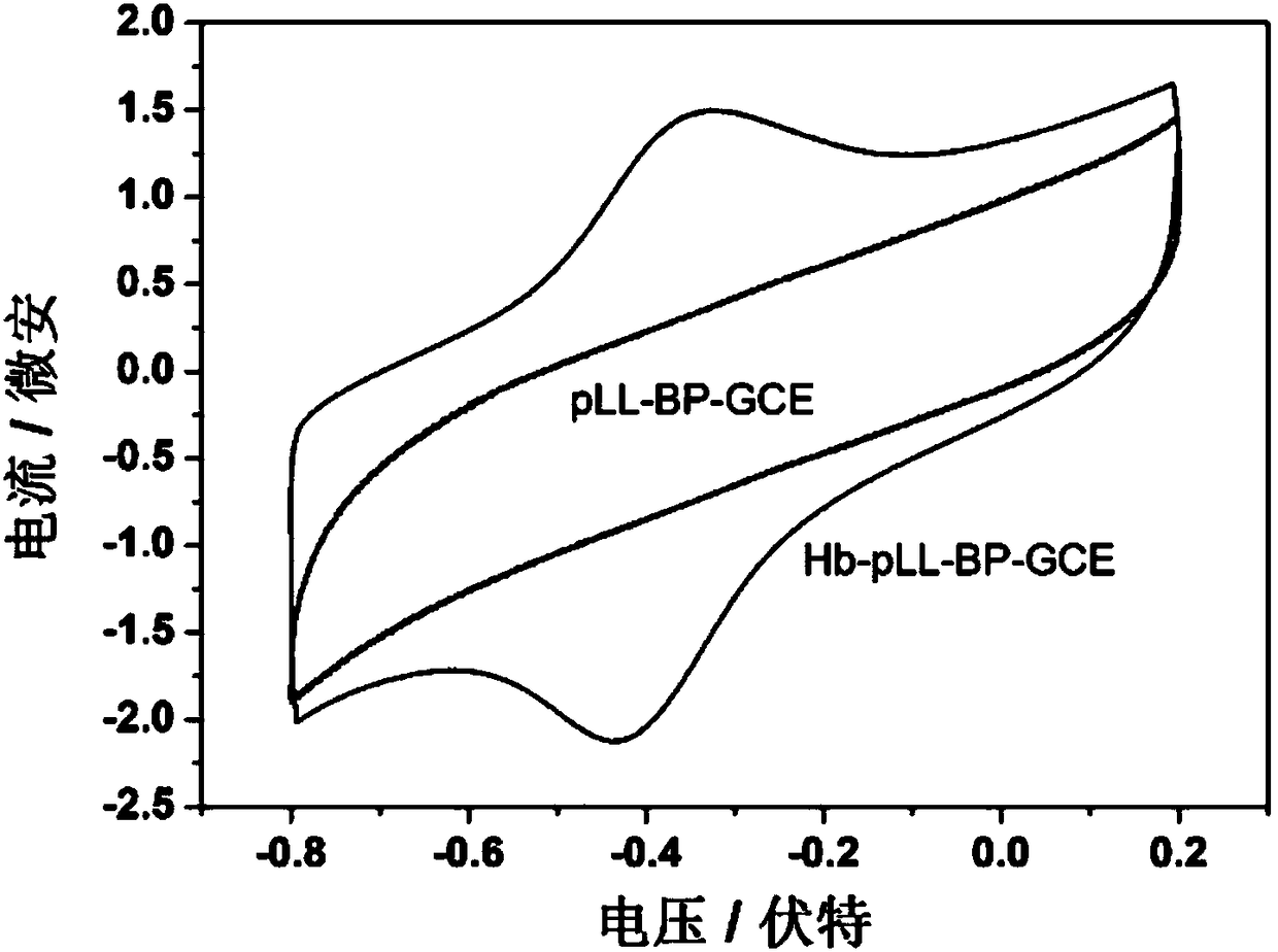 BP (black phosphorus)-based modified electrode for detecting H2O2 and preparation method of modified electrode