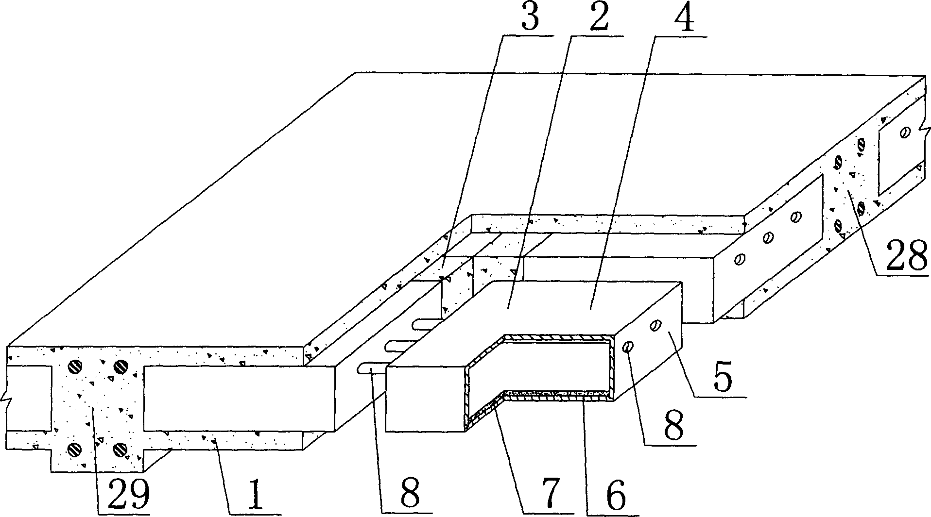 In-situ cast hollow concrete slab