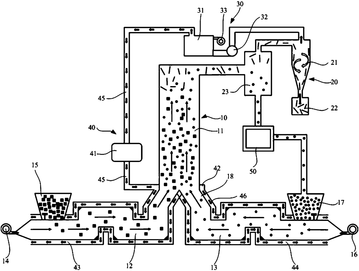 Continuous carbon fiber recovering method and continuous carbon fiber recovering device