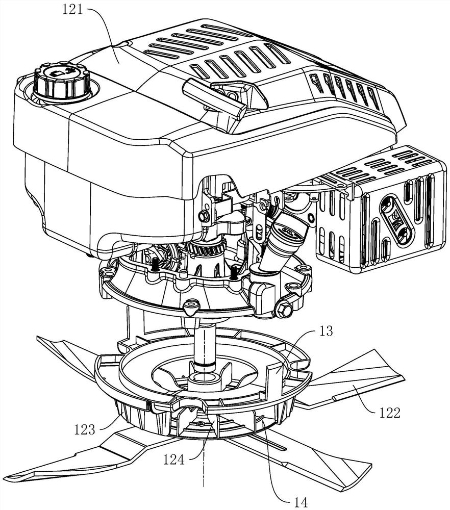 a lawn mowing device