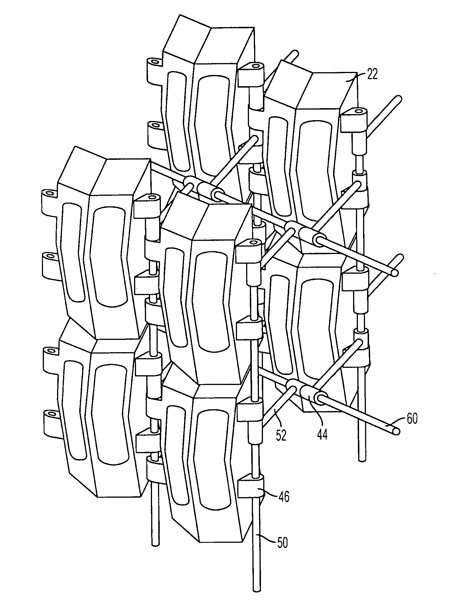 Floating breakwater system and method for dissipating wave energy