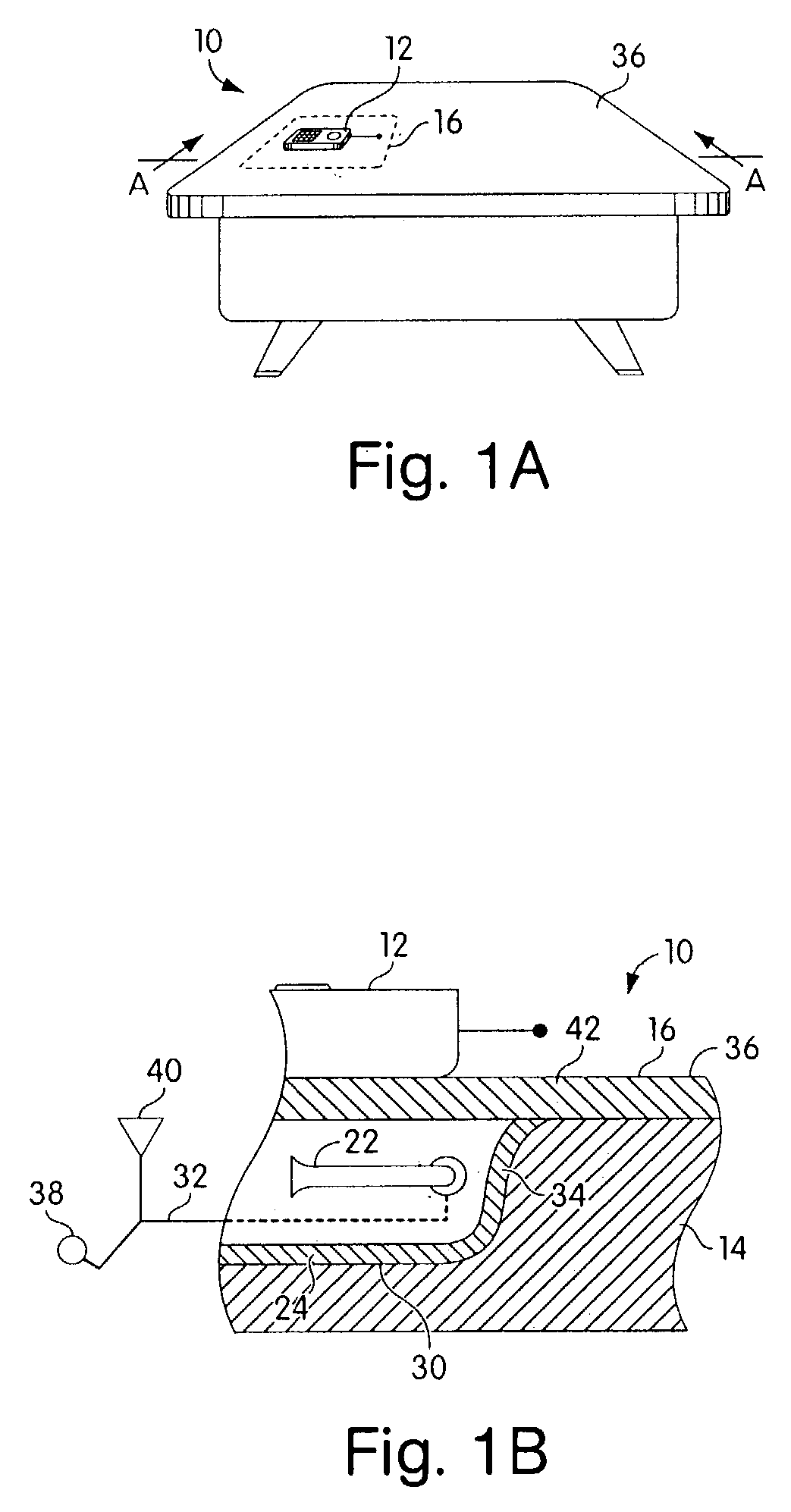 Radiative focal area antenna transmission coupling arrangement