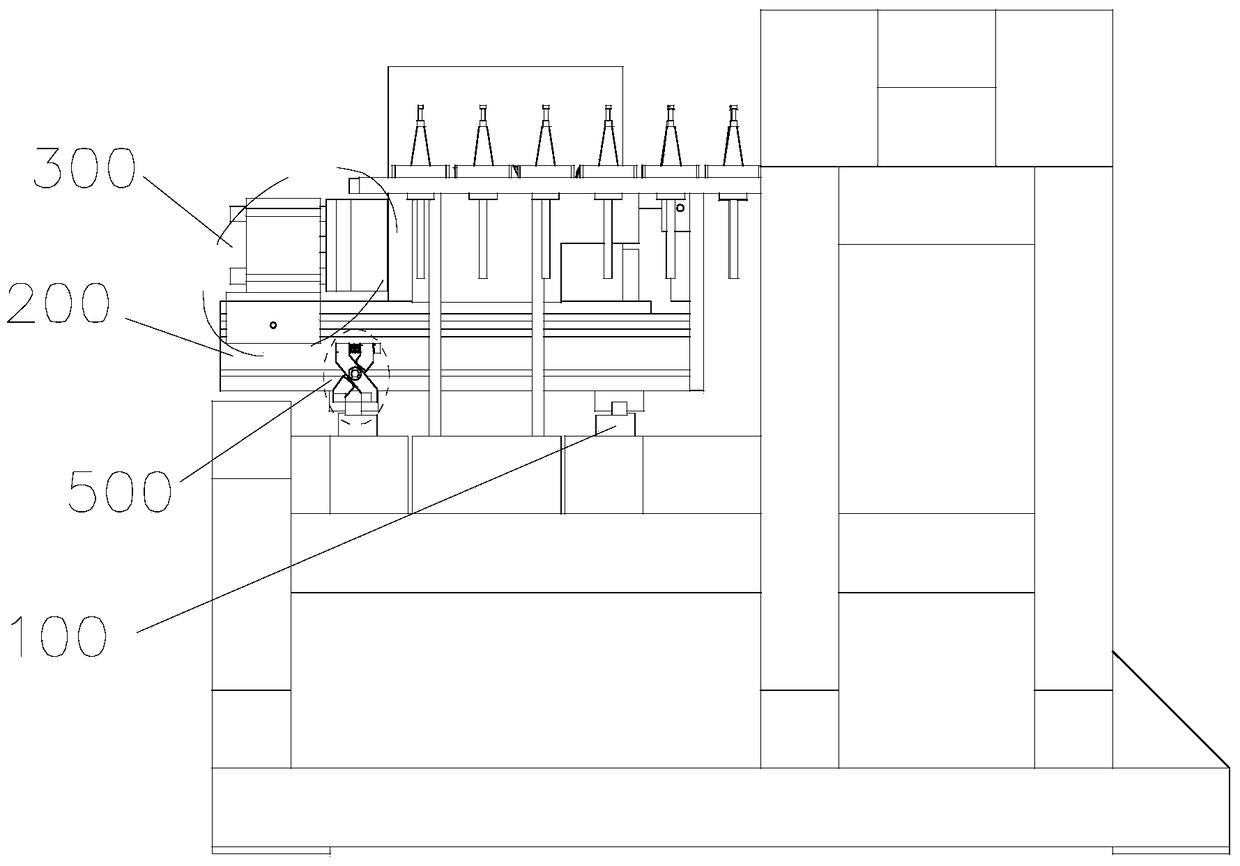 A frame structure for profile processing equipment