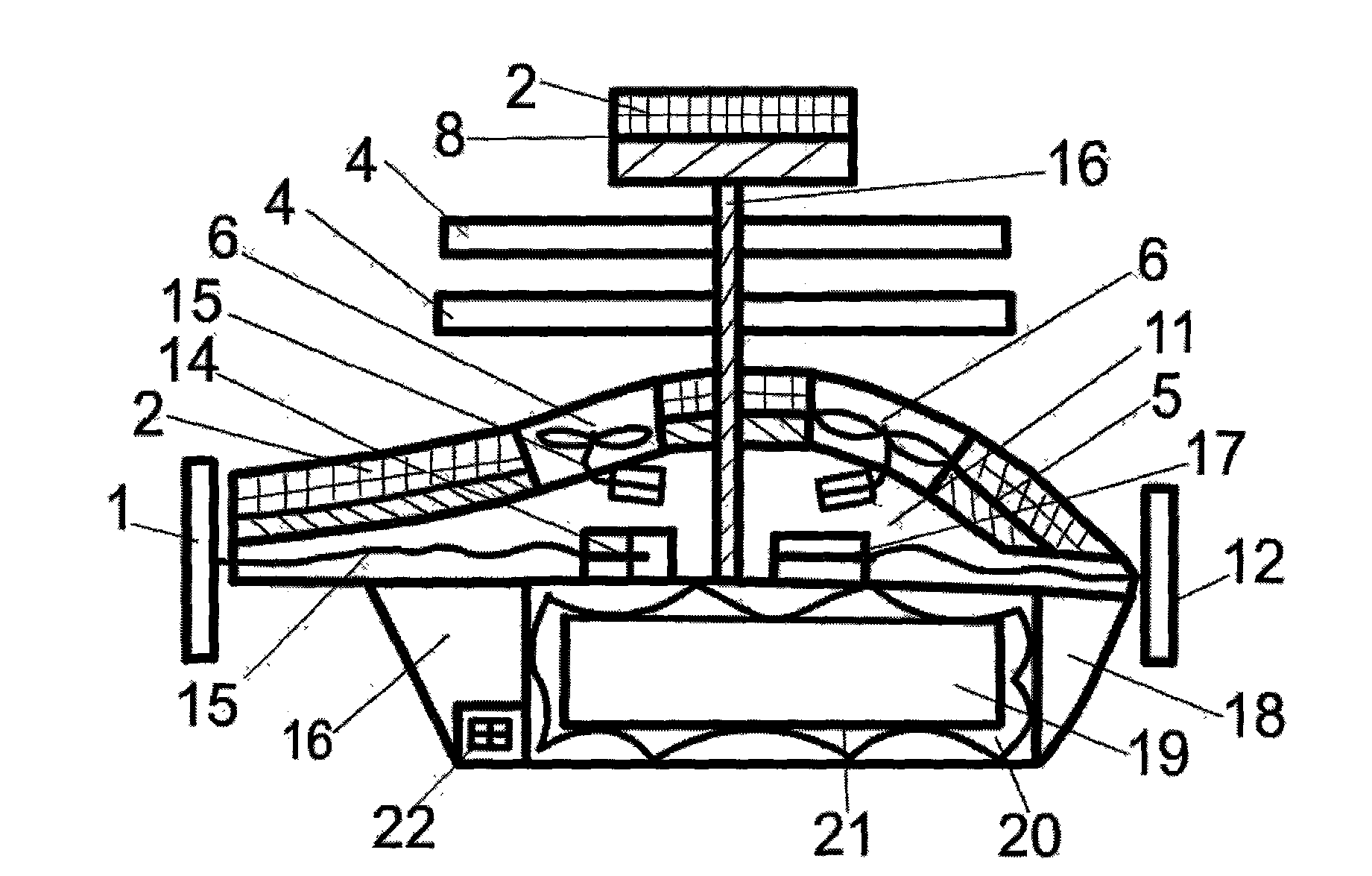 Dual-motor, low energy consumption, low carbon, and plane crush resistant passenger helicopter