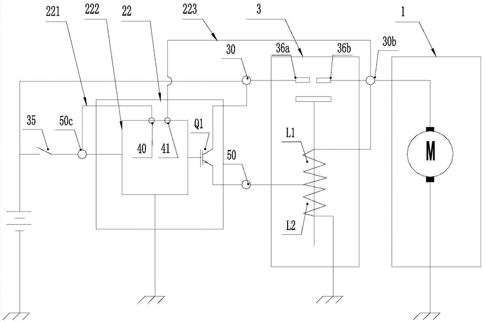 Electronic relay, starter with protection function and control method thereof