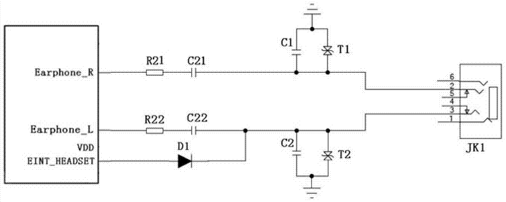 Earphone interface circuit and electronic equipment