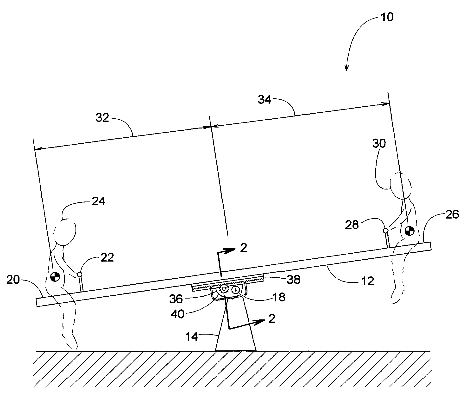 Adjustable seesaw