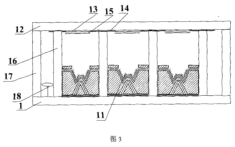 Flat-panel display device with apex-angle down gate-modulated cathode structure and its preparing process