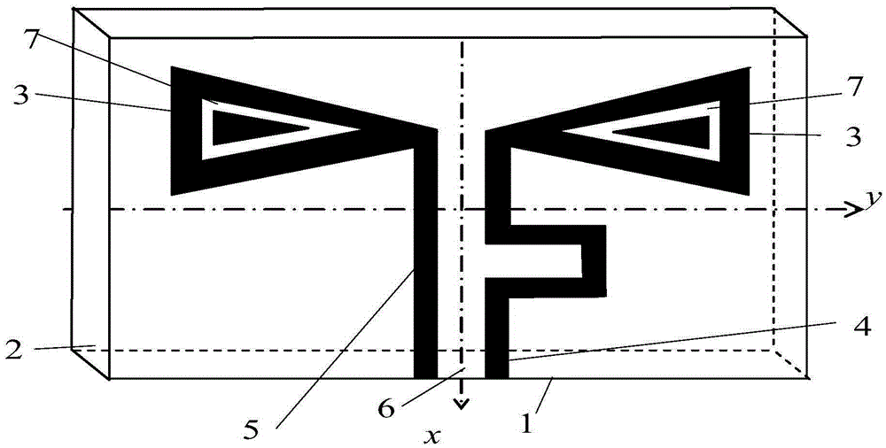 Butterfly slot antenna based on coplanar waveguide feeding