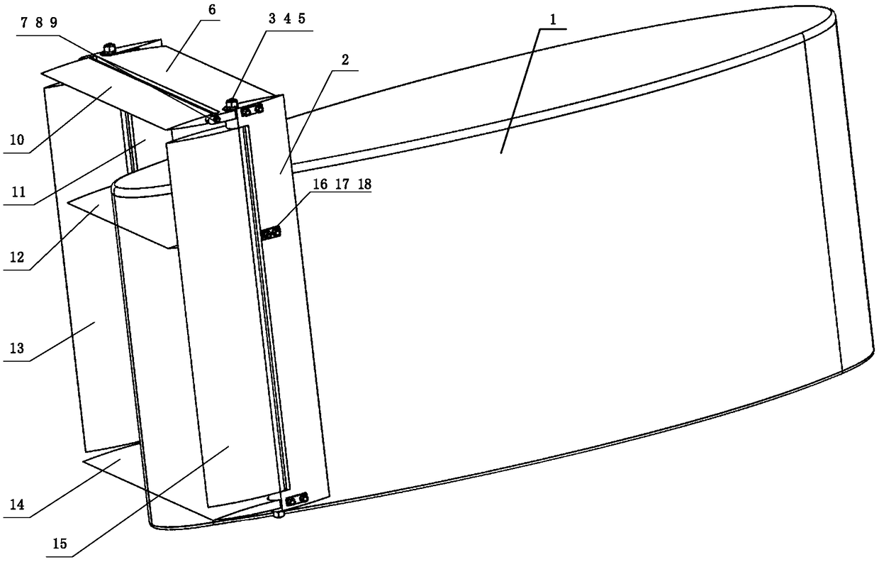 An adaptive suppression device for vortex-induced oscillation of an underwater vehicle