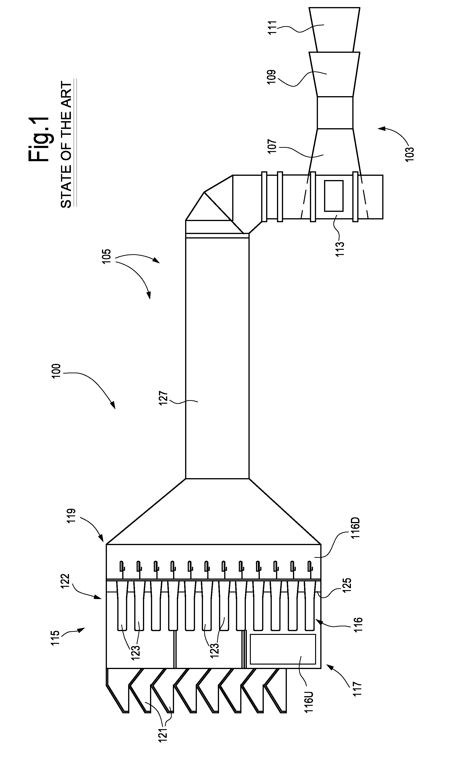 Filtering chamber for gas turbines and method of maintenance thereof