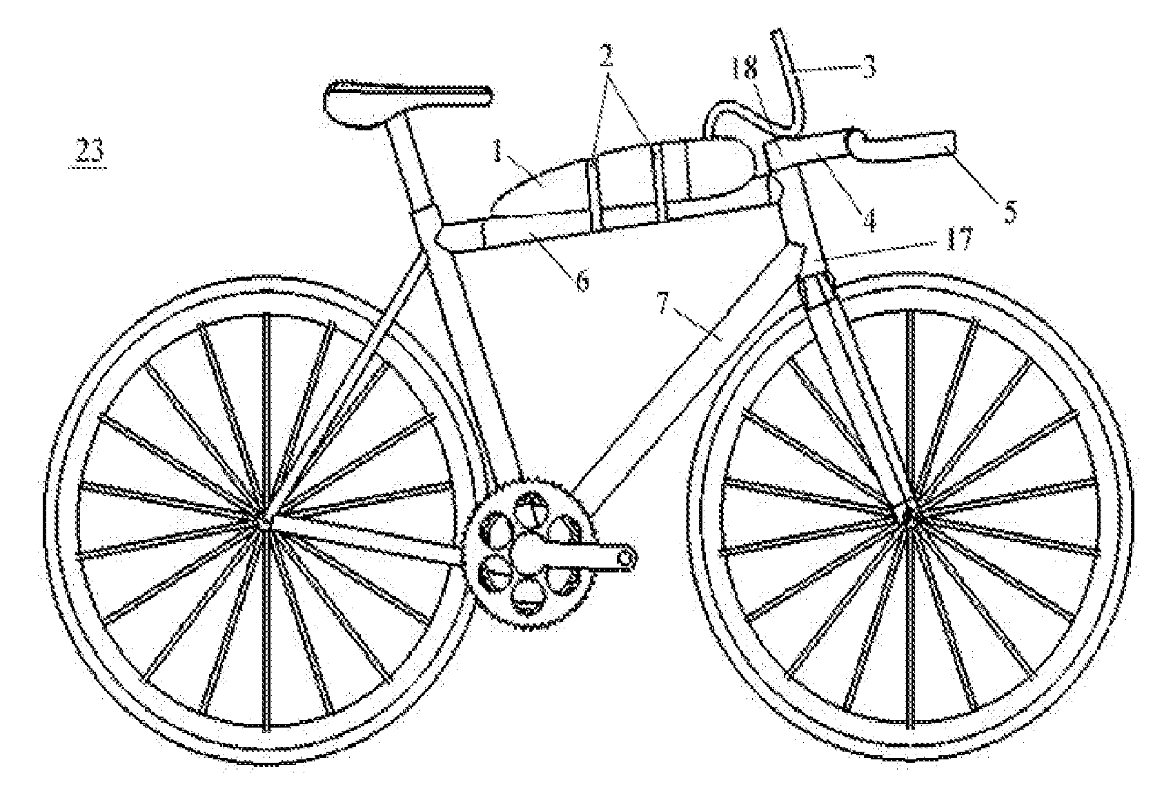 Aerodynamic hands free liquid container for bicycles