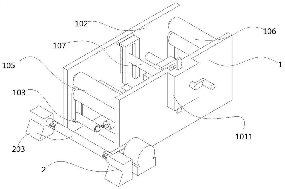 Adjustable winding machine for plastic film production