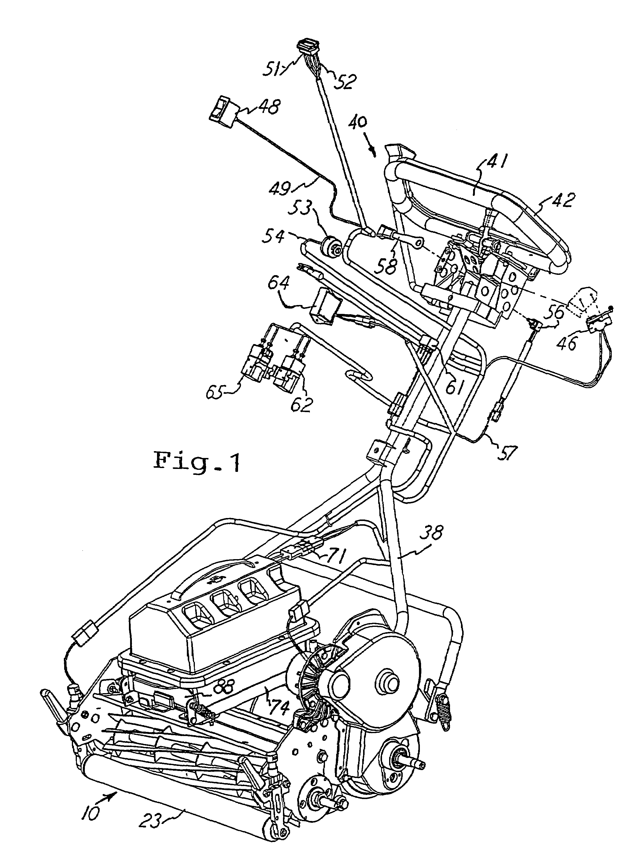 Battery-powered walk-behind greensmower