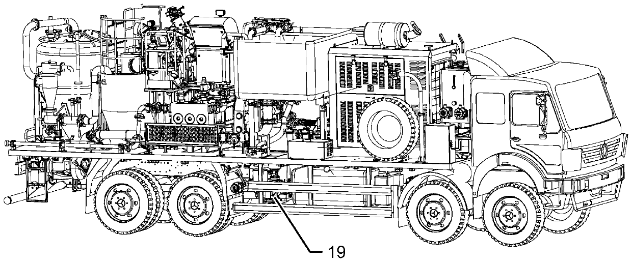 Novel well cementation truck