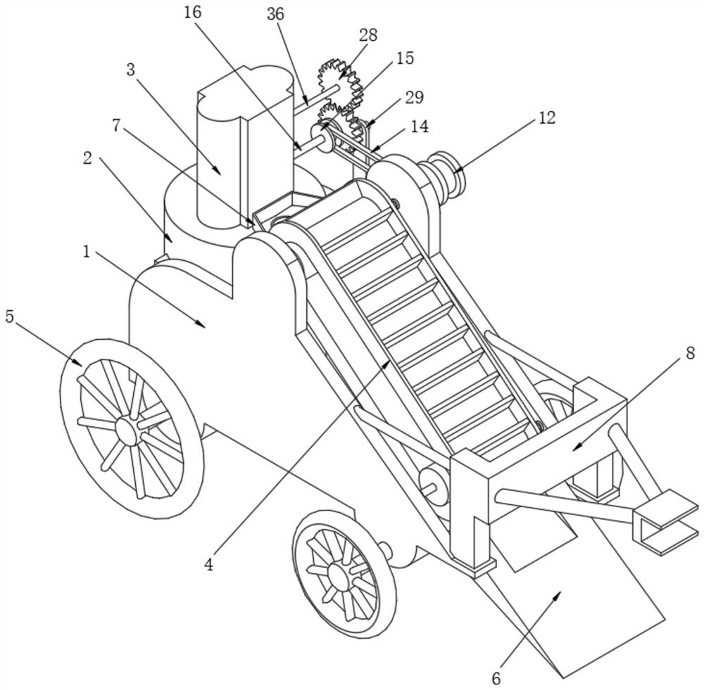 Auxiliary treatment device for agriculture and forestry planting soil