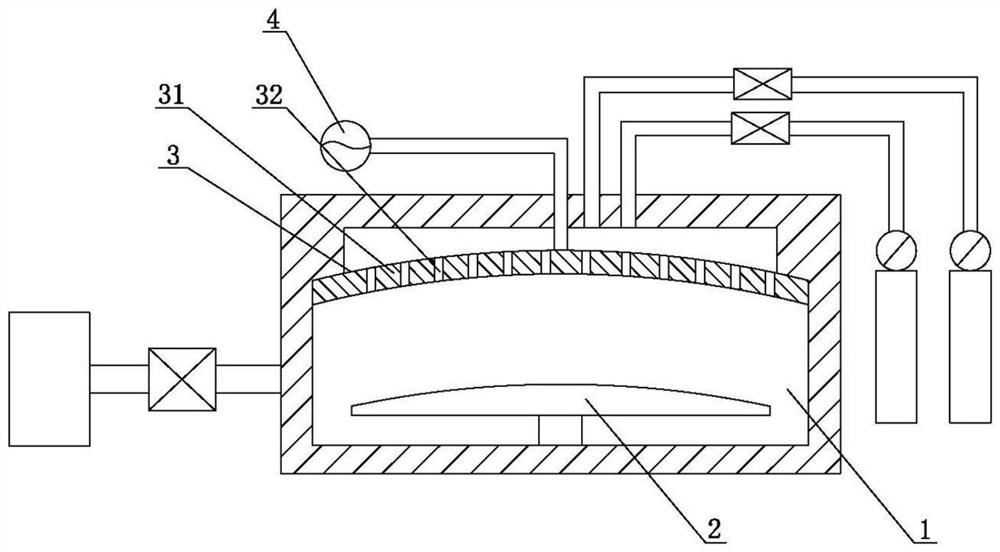 A flatness thermal shaping treatment process for a gas diffuser