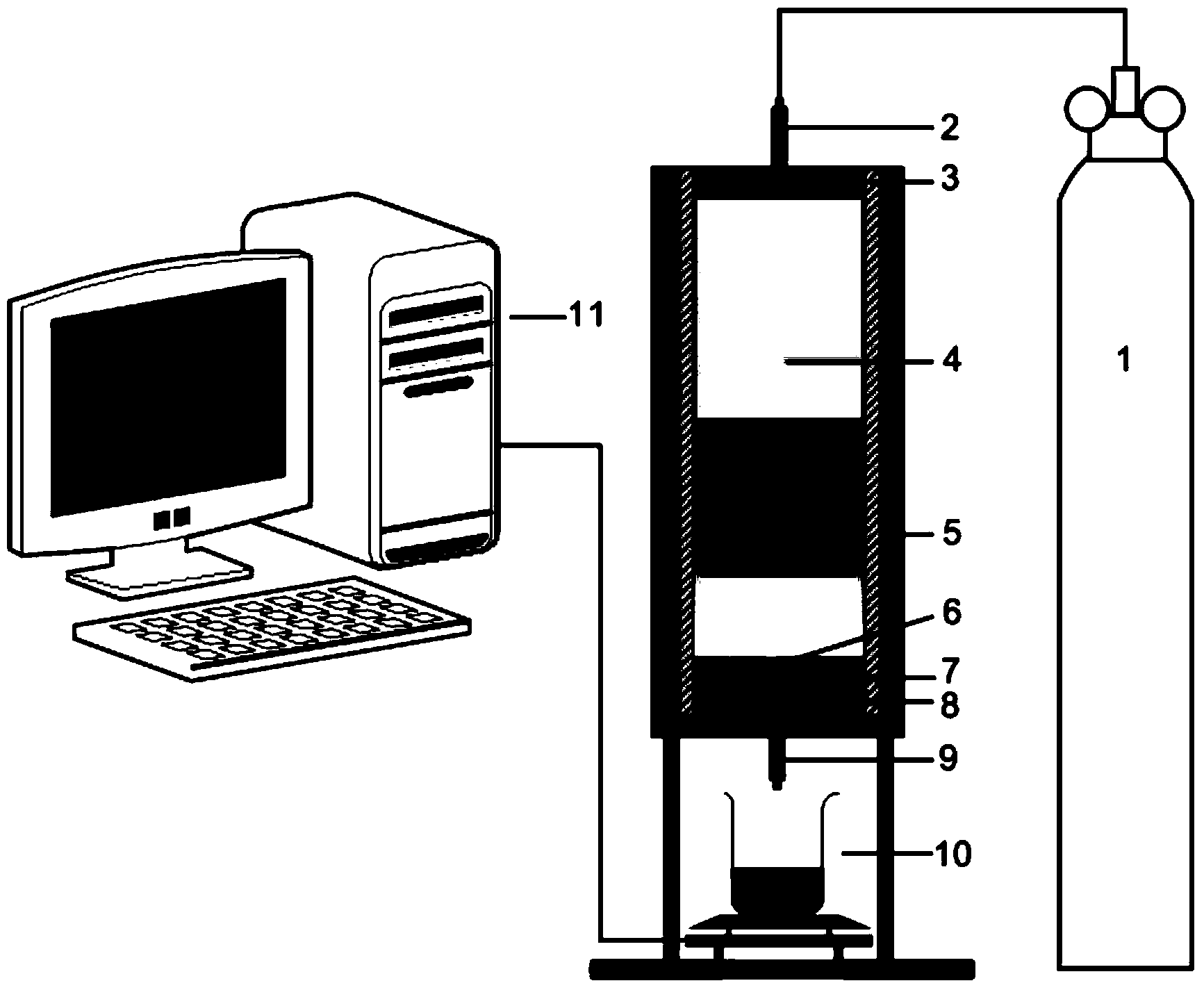 Device and method for testing gel breaking performance of gel breaker for filter cake