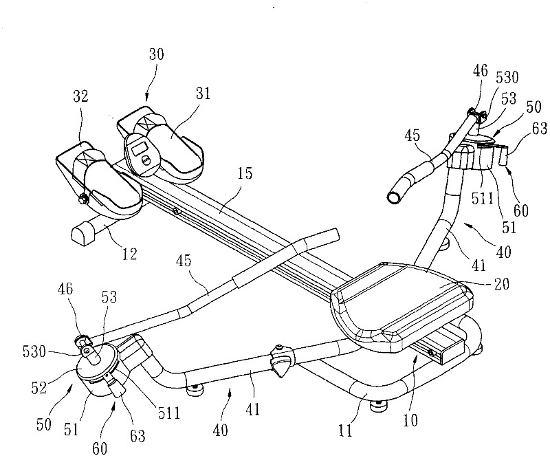 Rowing body building machine capable of adjusting impedance