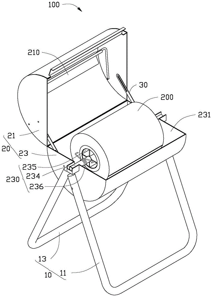 Roll paper box device