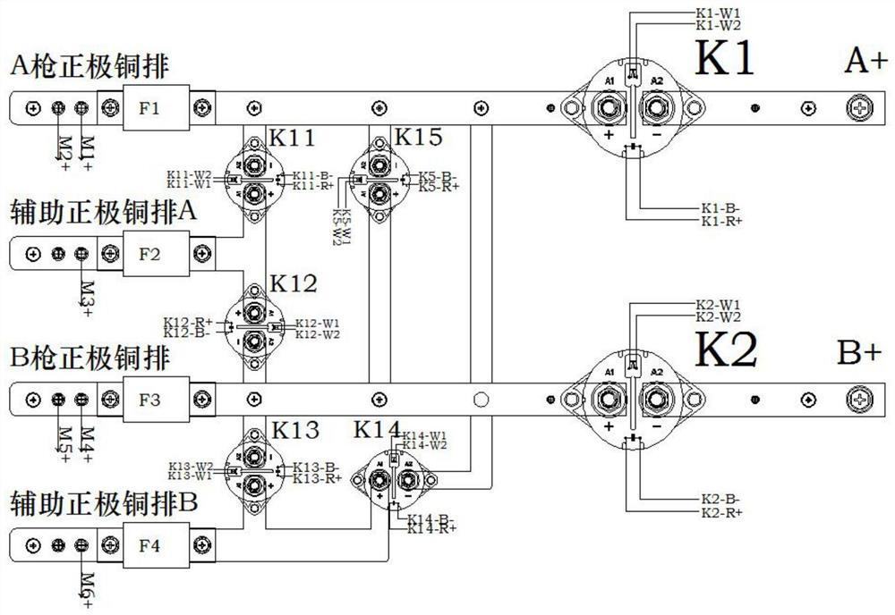 Power divider applied to double-gun direct-current charging pile