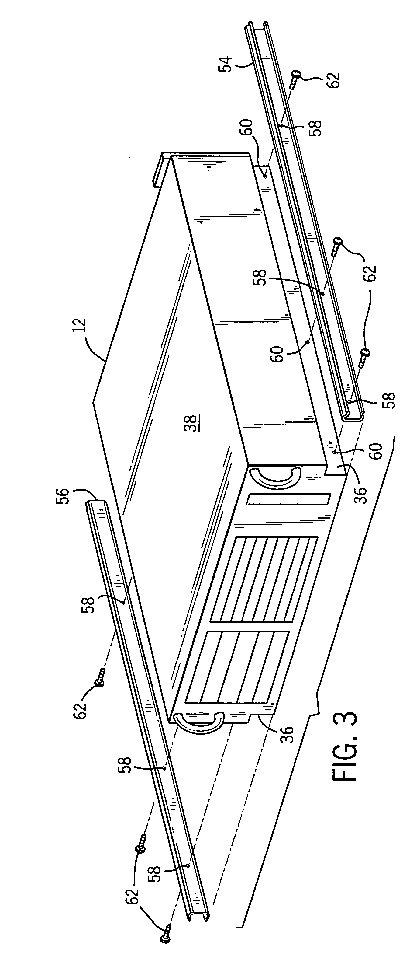 Computer component rack mounting arrangement