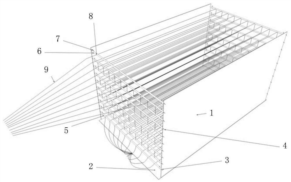 A light-transmitting concrete slab manufacturing device and manufacturing method