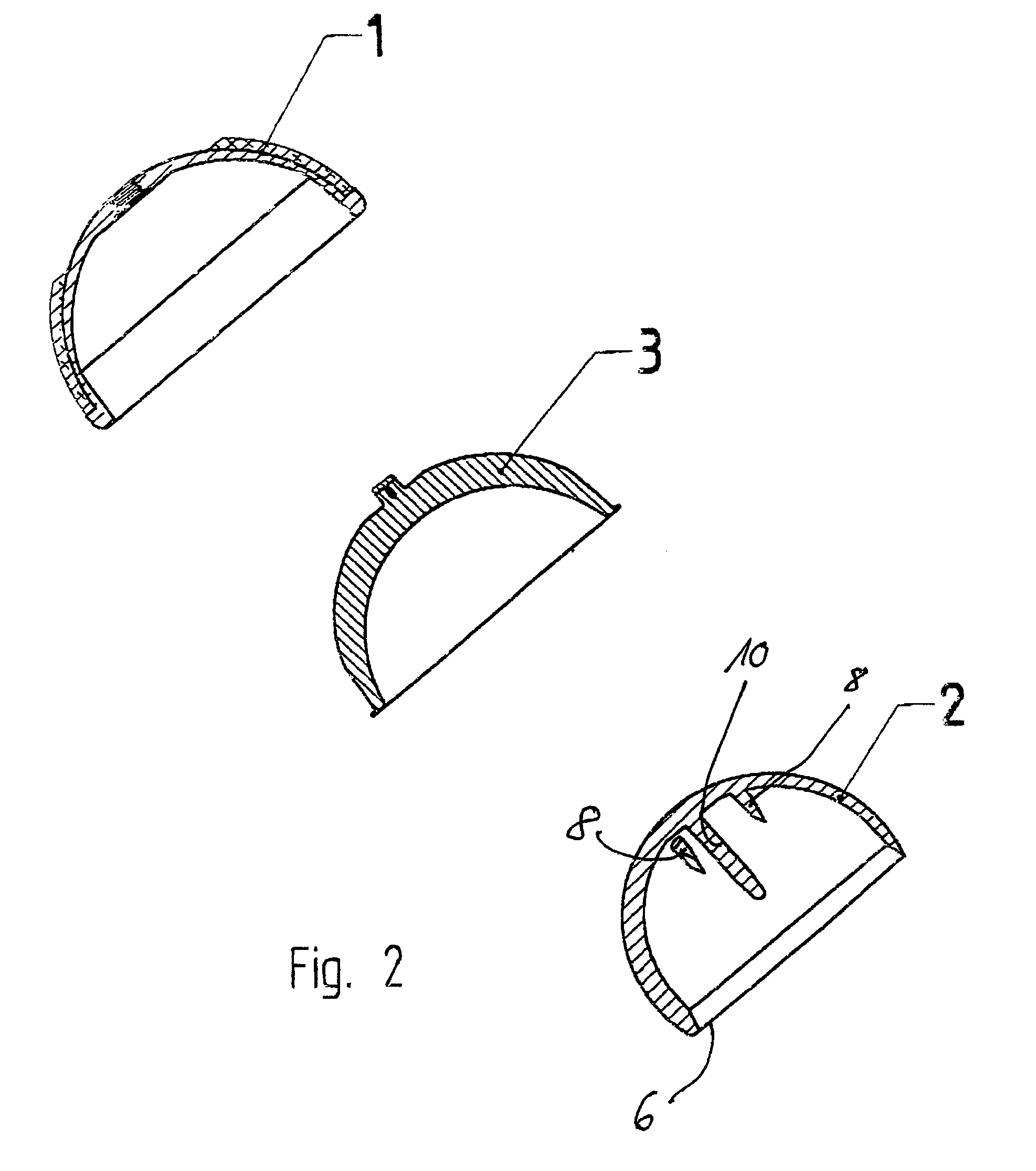 Set for creating an offset-resurfacing hip-joint implant