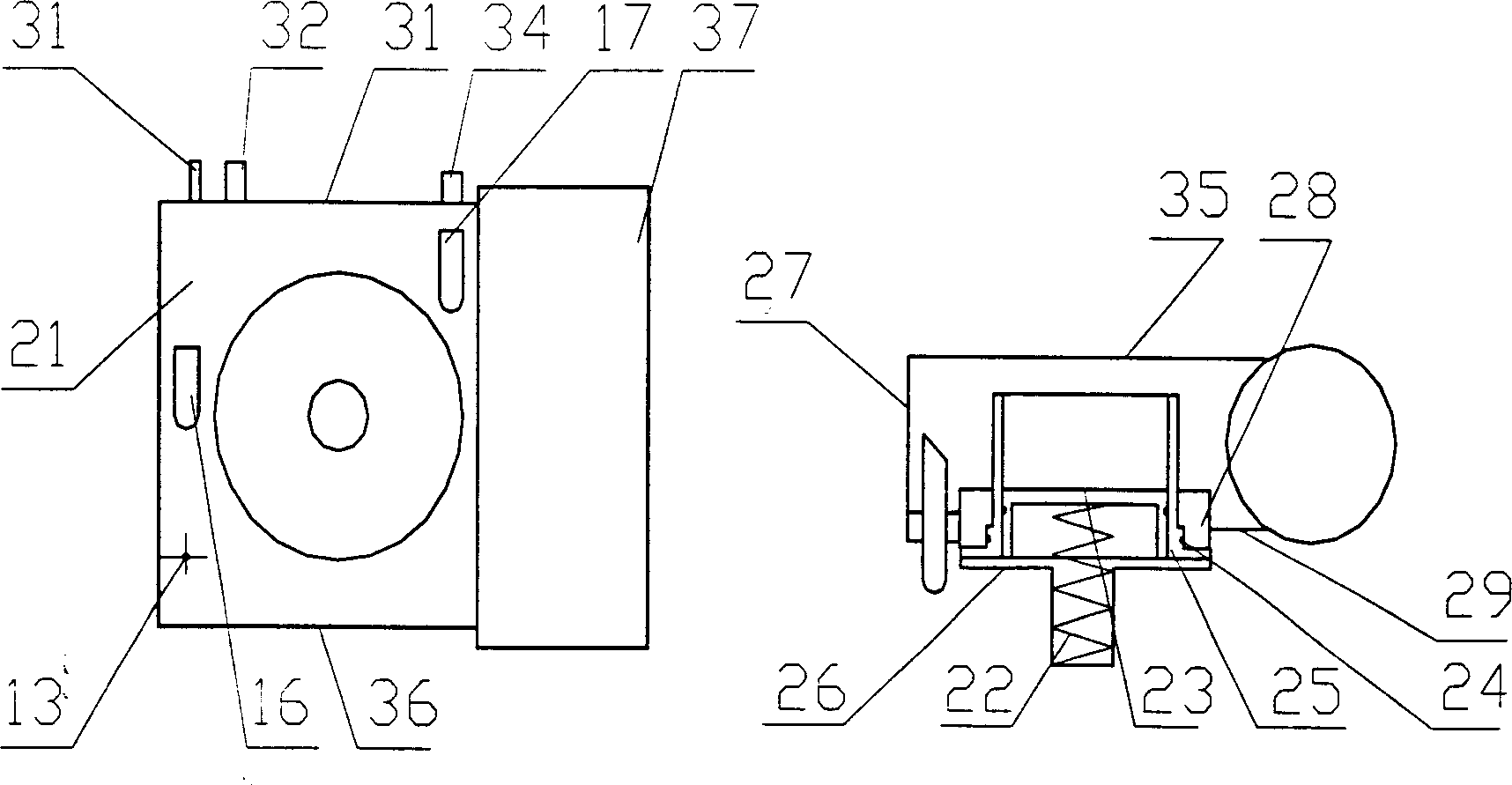 Lining assembling machine having pressure type total leak-proof fuel cell