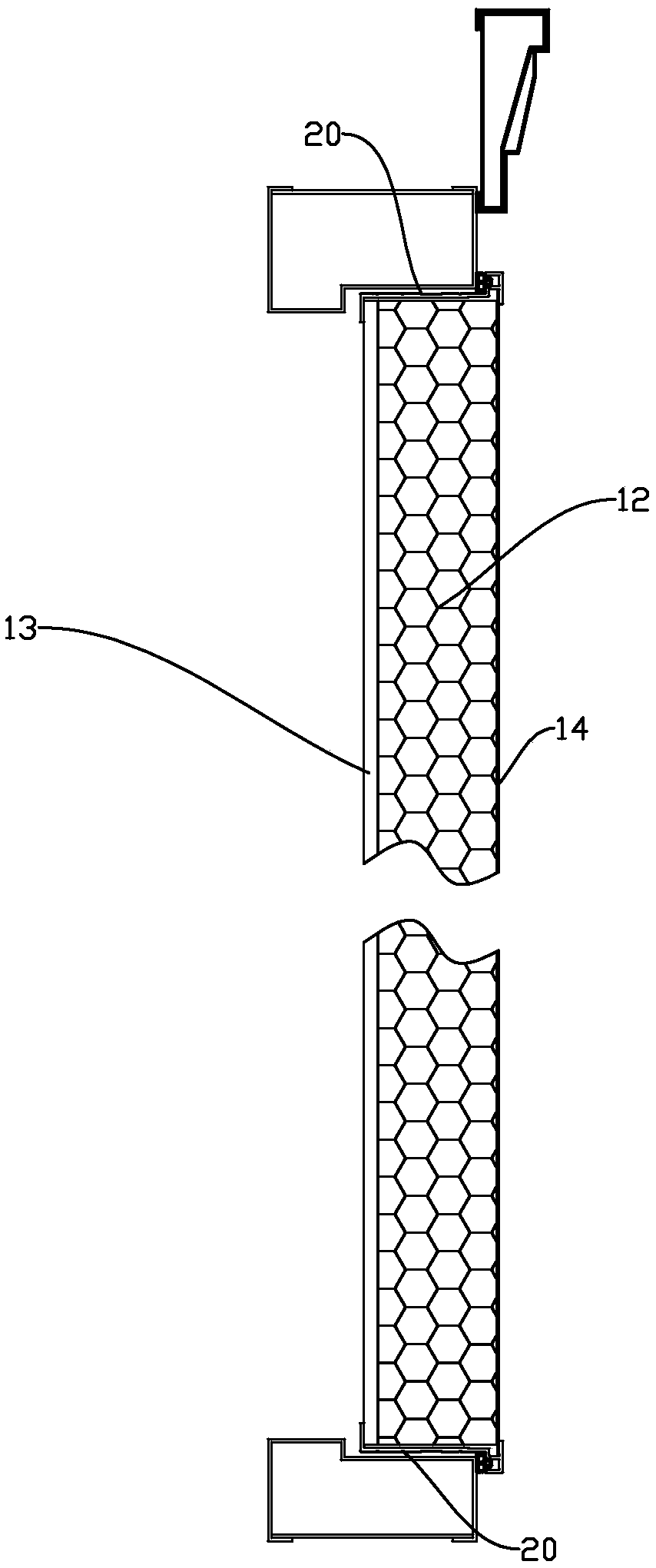 Vertical hinged door