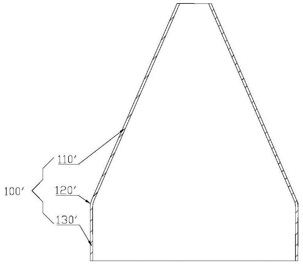 Tailcone forming mould and forming method of tailcone forming mould