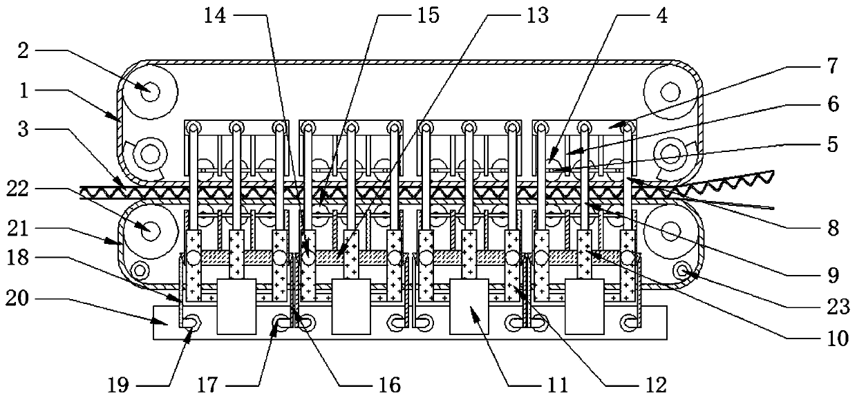 Double-faced machine for corrugated board production