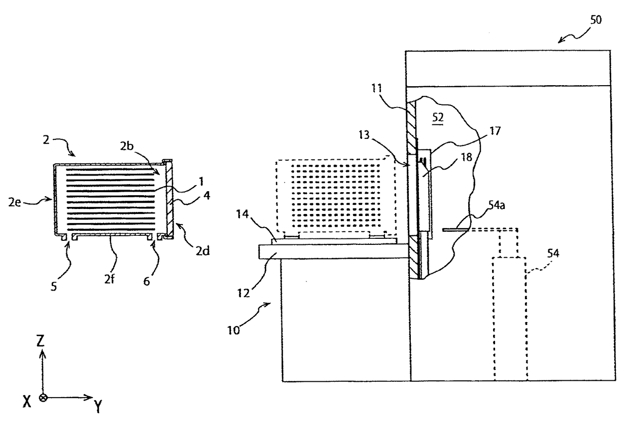 Load port device and cleaning gas introducing method into a container on a load port