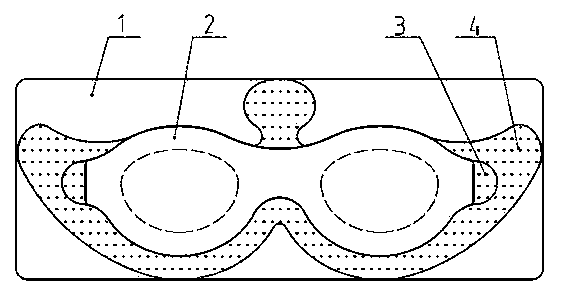 Hydrogel eye protective pad dressing and preparation method thereof