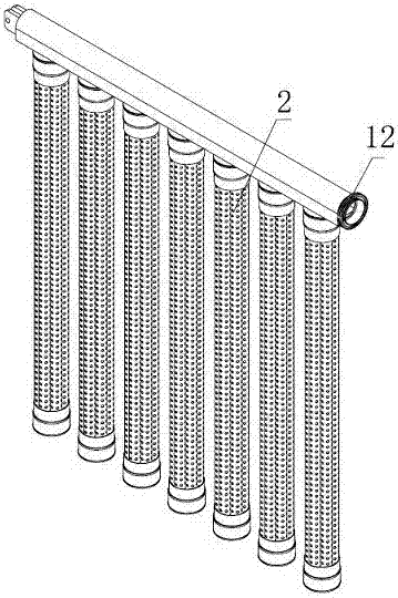 Material collecting component used for filter