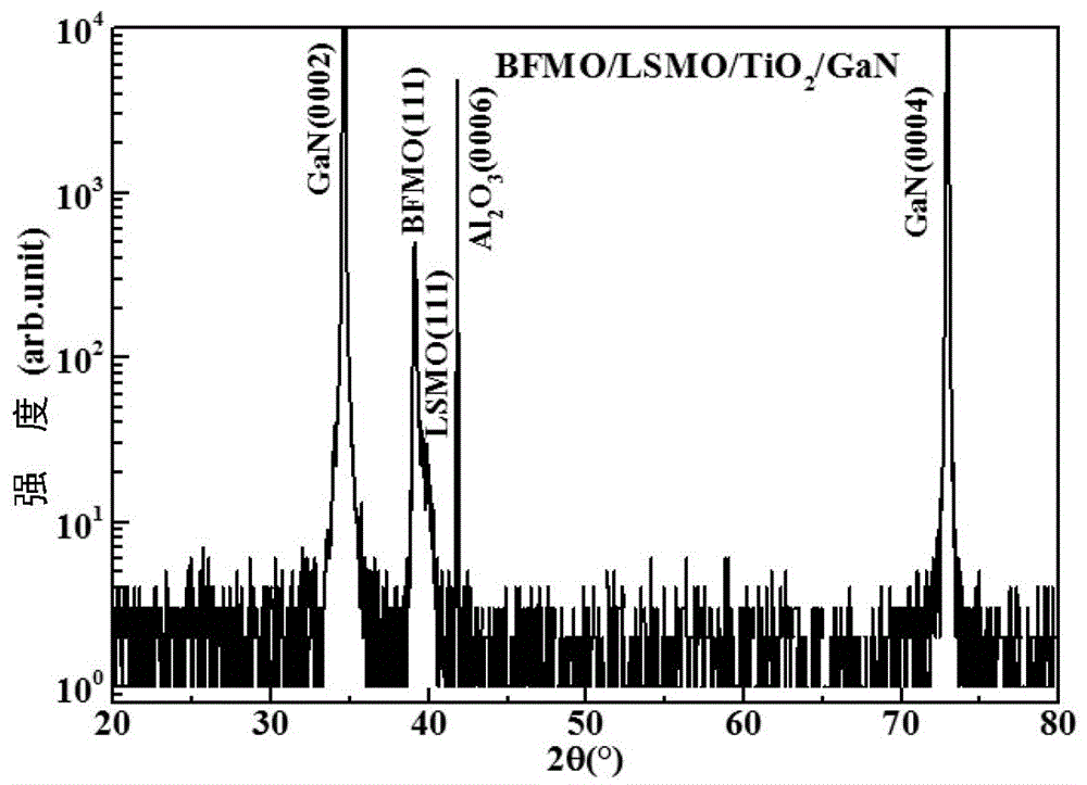 Gallium nitride-based bismuth ferrite ferroelectric thin film and preparation method thereof