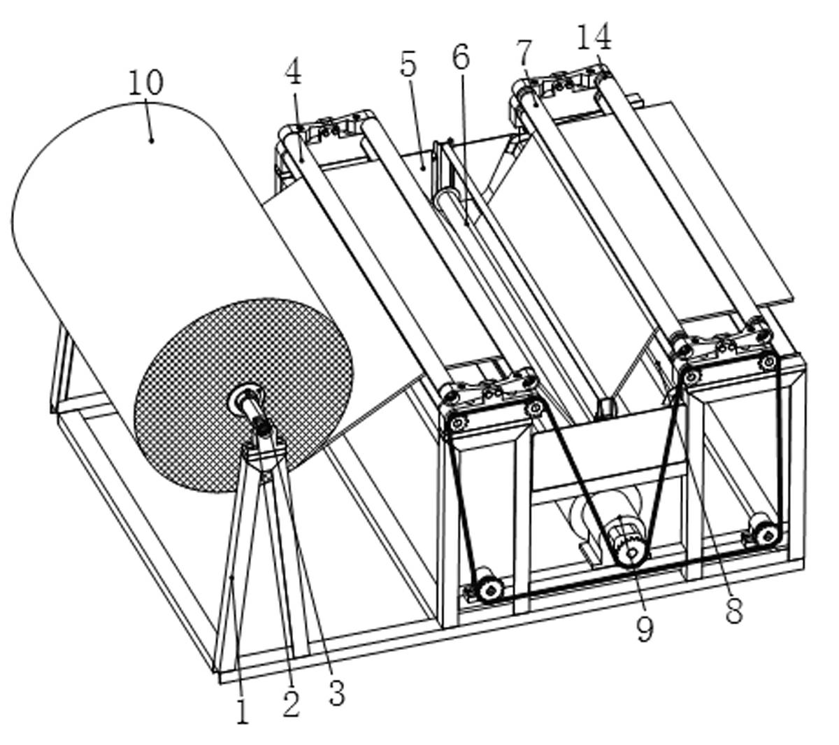 Device for continuous carbon felt impregnation