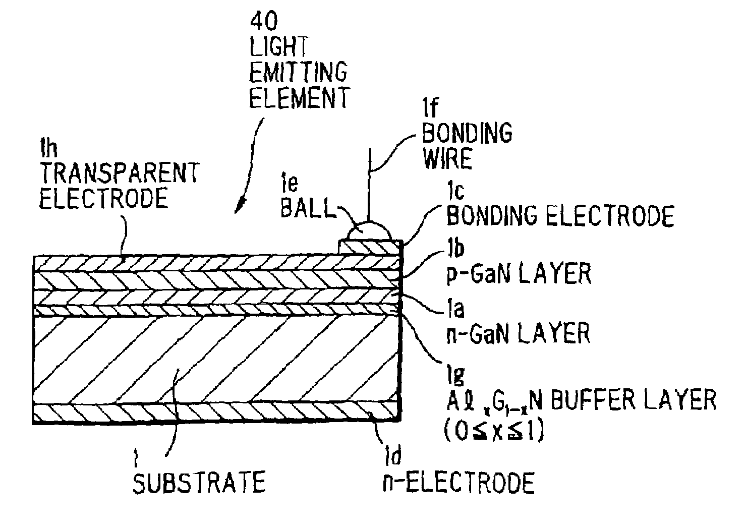 Light emitting element and method of making same