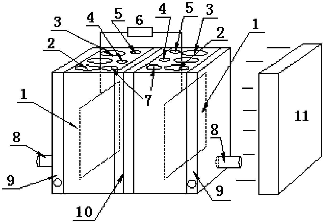 Phycomycetes microbial fuel cell and preparation method and application of phycomycetes microbial fuel cell