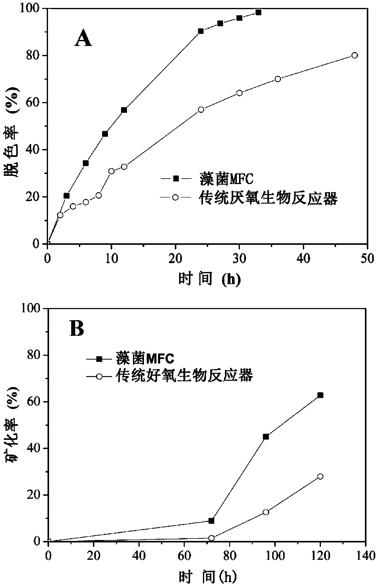 Phycomycetes microbial fuel cell and preparation method and application of phycomycetes microbial fuel cell