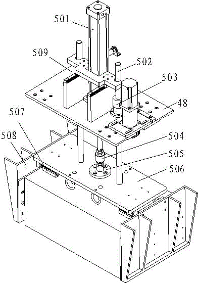 Three-direction transfer mechanical clamp of water heater package clamping transfer machine